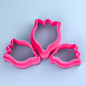 Набір двосторонніх вирубок Тюльпан 3 шт.