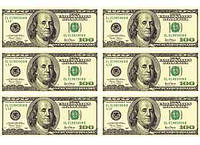 Вафельна картинка "Долари США-2" А4, 20х30 см