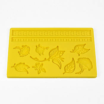 Силіконовий молд планшет Листочки 12.5х19.5 см