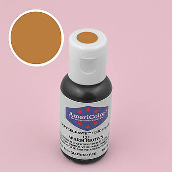 Гелева фарба AmeriColor Теплий коричневий/Warm brown 21 г