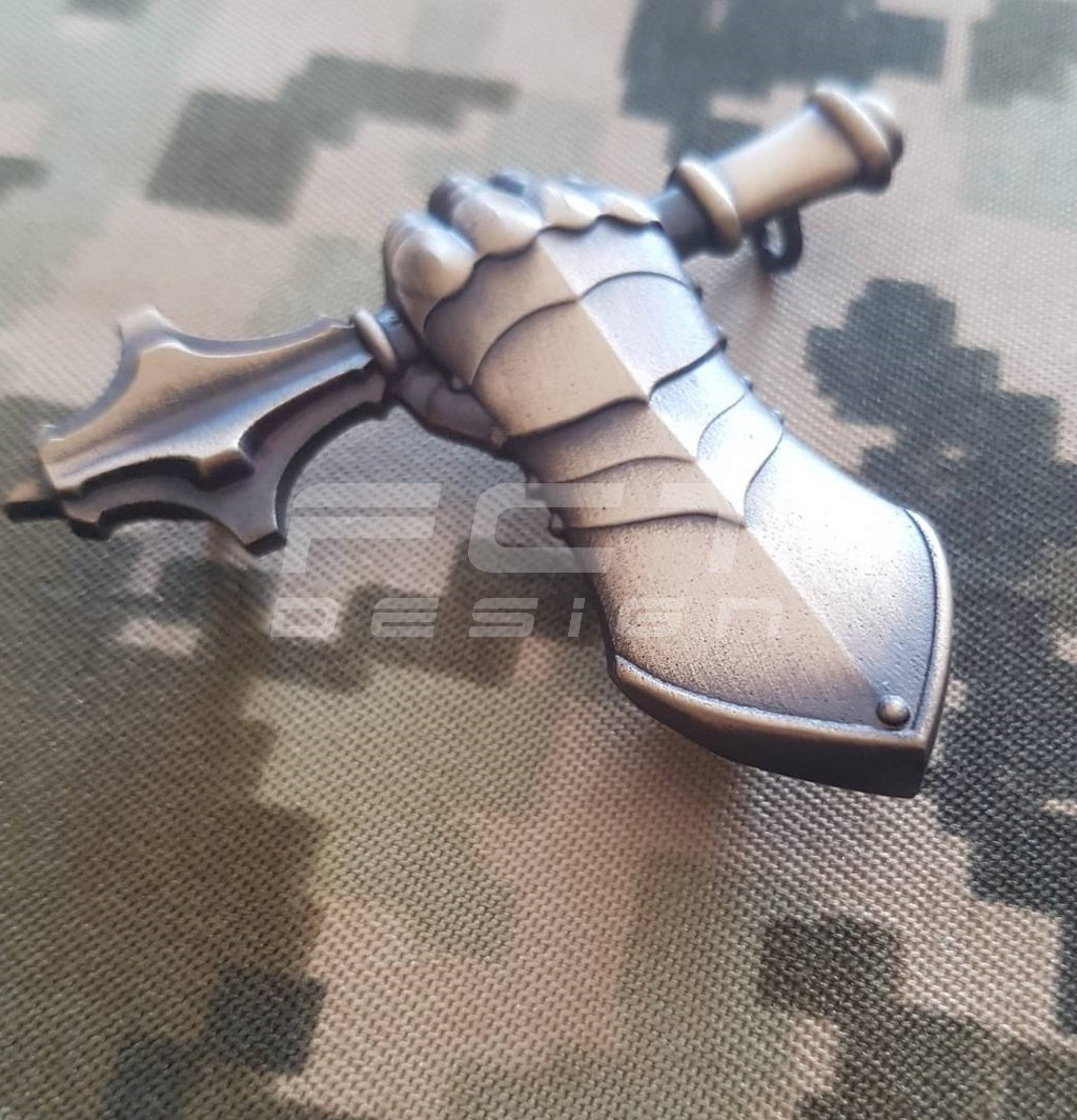 Кокарда танкових військ метал/ Беретний знак танкові війська, фото 1