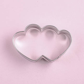 Каттер Серце здвоєне (маленьке) 9.0х6.0 см