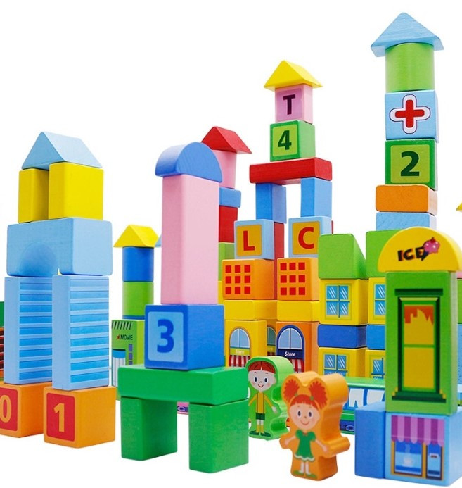 Деревянная игрушка конструктор город подарок для мальчика и девочки (12290) - фото 4 - id-p1209474802