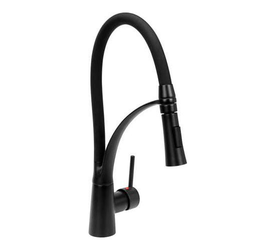 Змішувач для раковини з кульовим регулятором "NOIR 1" FALA 75884 (Польща), фото 1