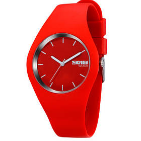 Дитячий кварцовий годинник Skmei Rubber Red 9068R з силиконовымремешком