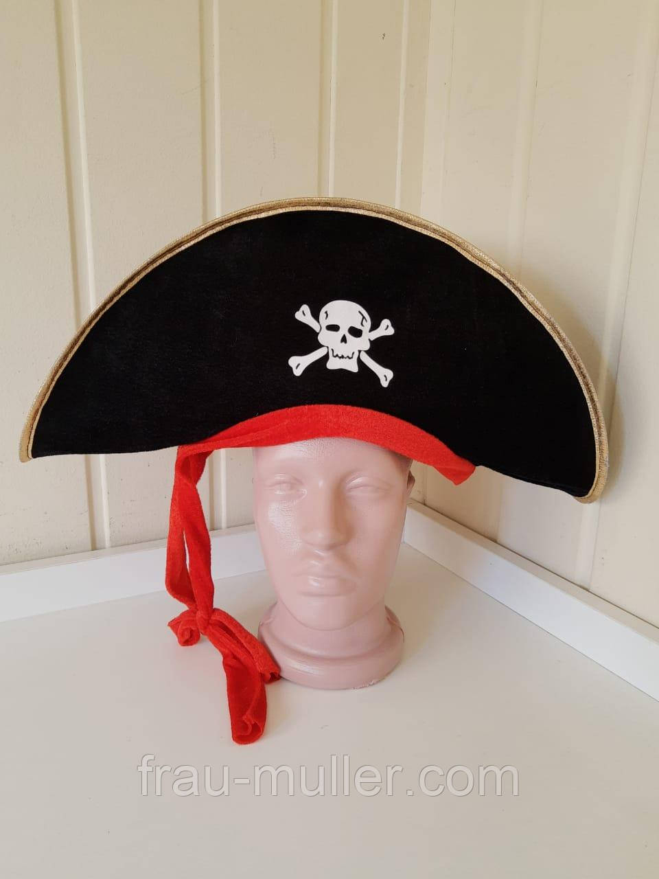 Піратська чорний капелюх з черепом Kapriss