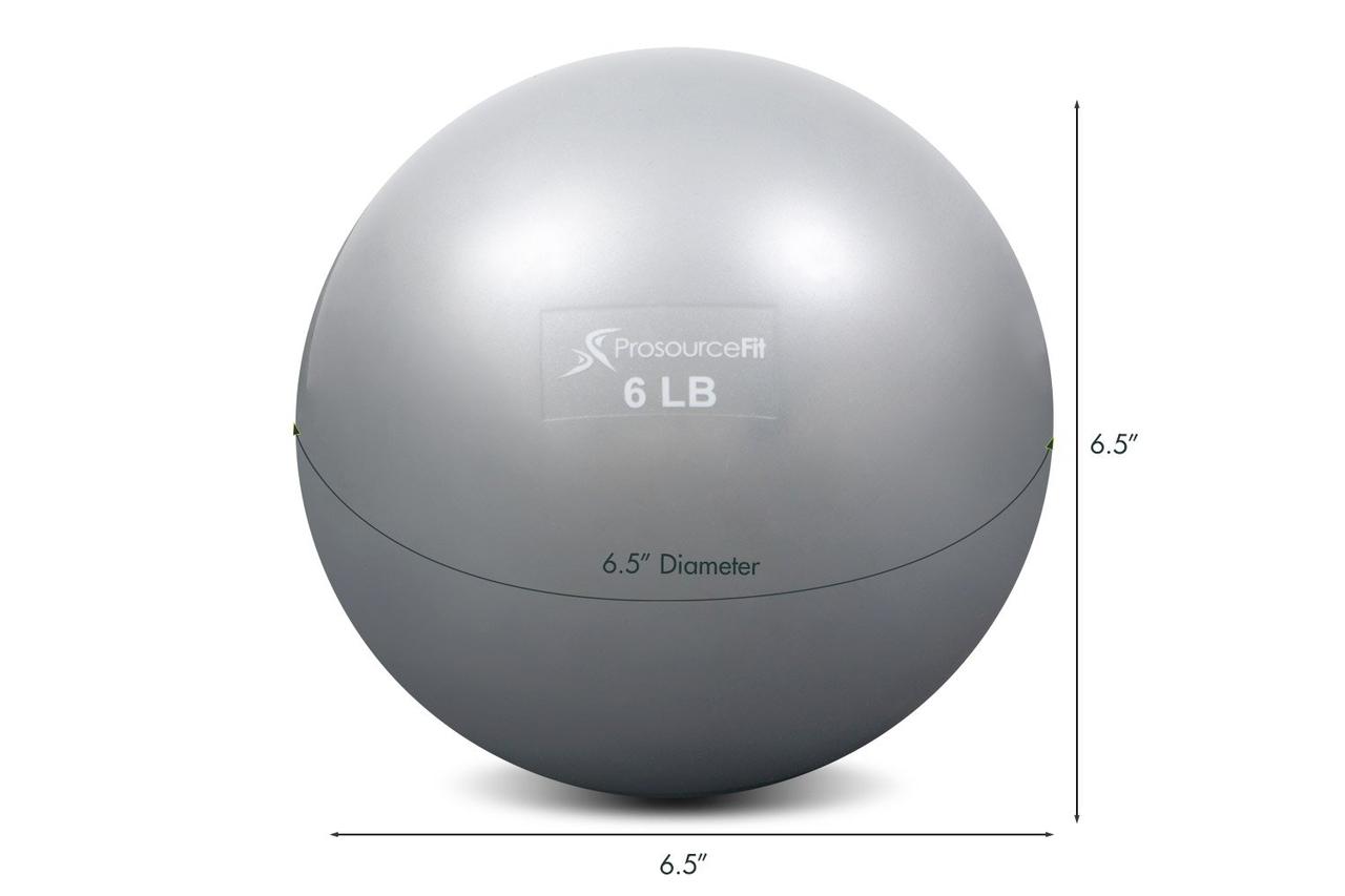 Мяч для фитнеса, пилатеса ProSource Toning Ball 2,8kg (PS-2222-6lb-silver), серый - фото 2 - id-p1209502069