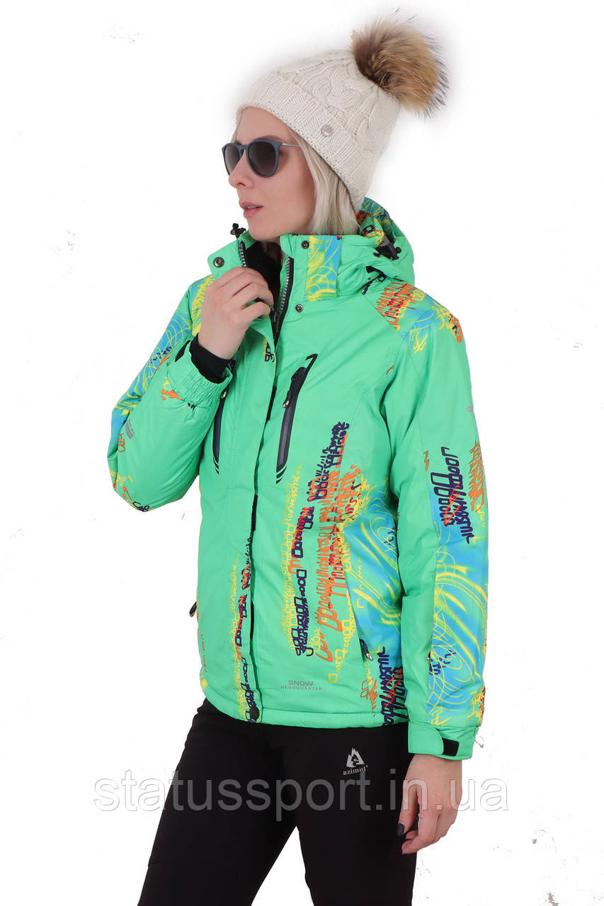 Женская горнолыжная куртка Snow Headquarter B8078 Салатовая - фото 2 - id-p1209454464