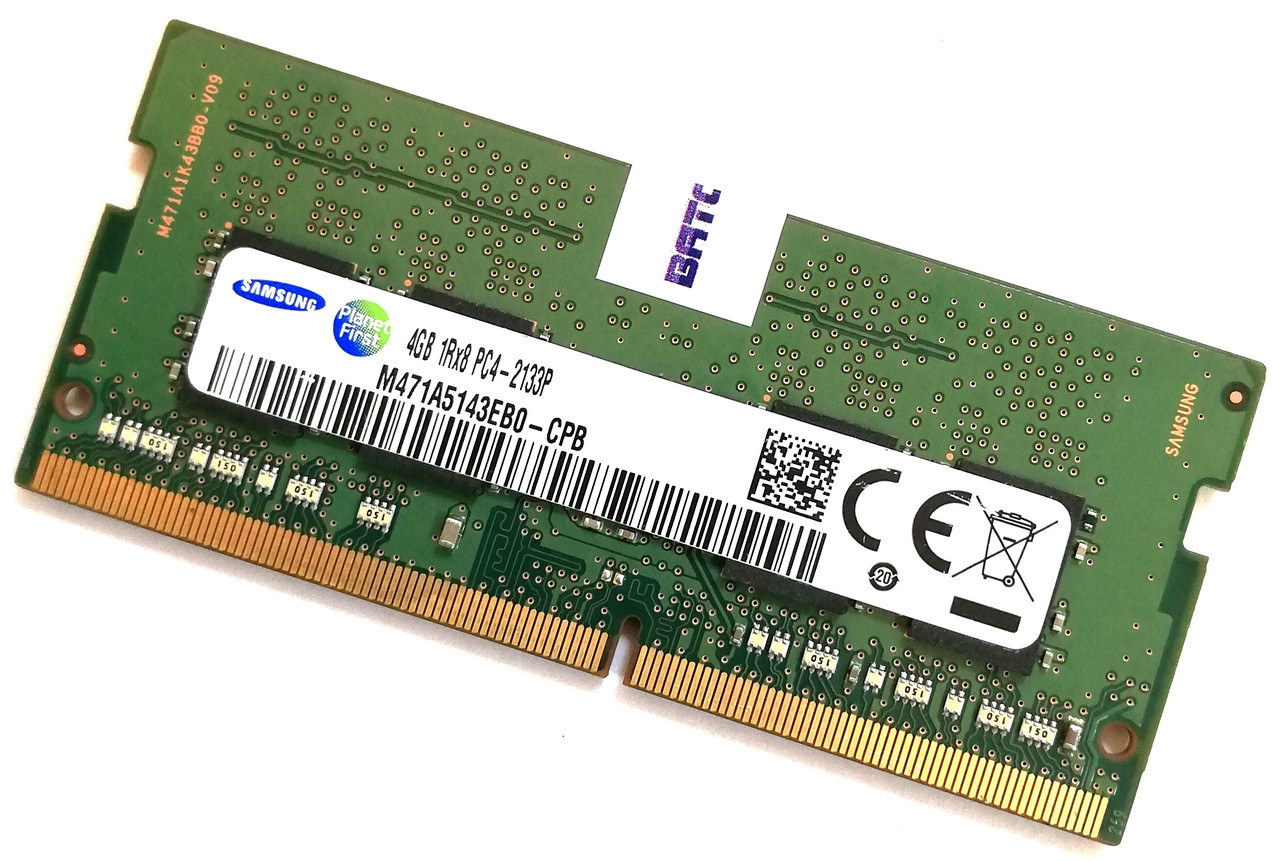 Оперативная память для ноутбука Samsung SODIMM DDR4 4Gb 2133MHz 1700S 1R8 CL15 (M471A5143EB0-CP8) Б/У