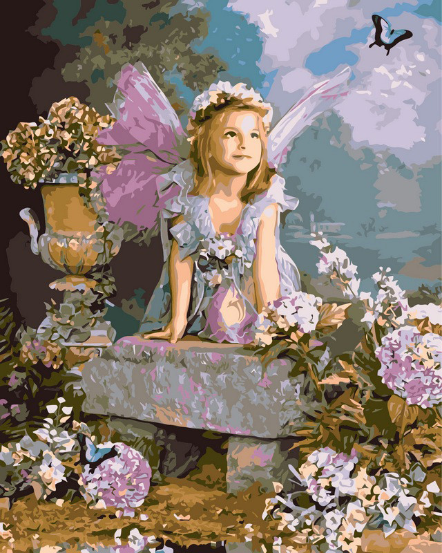 Картина-розмальовка "Весняний ангел" (VP032) Турбо 40 х 50 см