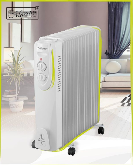 Оливний радіатор Maestro MR-950-11 ⁇ нагрівач для дому ⁇ батарея ⁇ тепловентилятор Маестро, фото 1