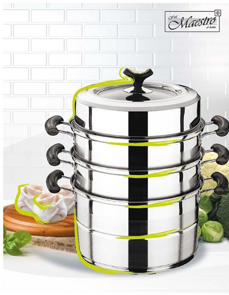 Мантоварка з кришкою Maestro MR-2900-28 (28 см, 8 л, 4 рівні) <unk> пароварка Маестро <unk> каструля Маєстро