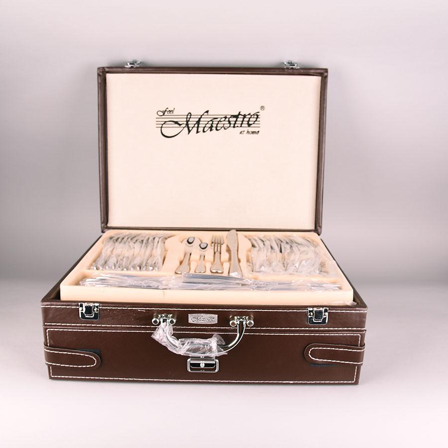 Столовий набір Maestro MR-1519-72 Фраже 72 предмета | Набір столових предметів у валізі Маестро, Маестро, фото 1