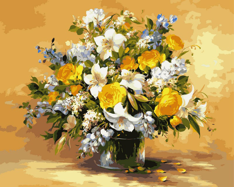 Розмальовка за номерами "Бездоганна краса квітів" худ. Пинторе Фасани (VP111) Турбо 40 х 50 см