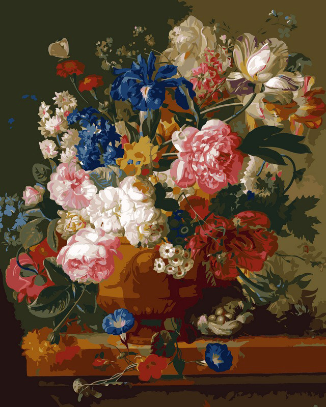 Картина за номерами Натюрморт з квітами худ. ван Брюссель Паулюс Теодор (VP092) Турбо 40 х 50 см
