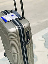 Пластикова валіза з поліпропілену мала сріблястого кольору Франція, фото 3