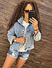 Жіноча джинсовці зі стразами ЮП-0-0720, фото 4
