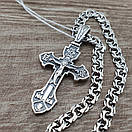 Срібний хрестик "Цар слави". Чоловічий православний кулон з срібла, фото 10