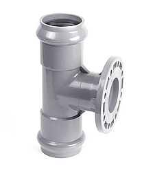 Трійник ПВХ розтруб/фланець/гладкий 110х110х110/90°