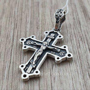 Красивий срібний чоловічий Православний хрестик з срібла 925