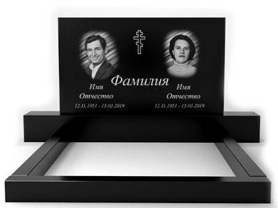 Пам'ятник на могилу подвійний із граніту ДП-12, фото 1