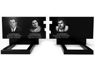 Пам'ятник на могилу подвійний із граніту ДП-09