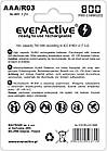 Акумулятор everActive EVHRL03-800, AAA/(R03), 800 mAh, LSD Ni-MH, блістер 4шт, фото 2