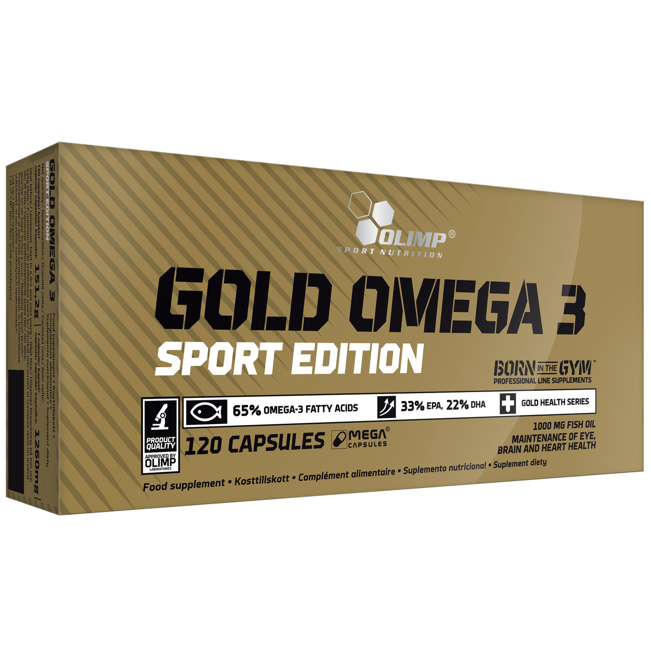 Olimp Labs Gold Omega 3 Sport Edition, Риб'ячий Жир, Омега 3 спорт (120 капс.)