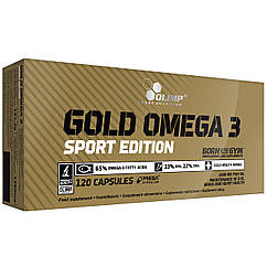 Olimp Labs Gold Omega 3 Sport Edition, Риб'ячий Жир, Омега 3 спорт (120 капс.)