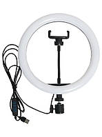 Кольцевая светодиодная LED лампа RIAS ZD-666 26см USB управление на проводе (4_00328)