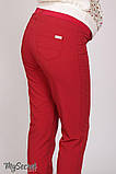 Яскраві літні брючки для вагітних Ava S My Secret Червоний TR-28.022, фото 2