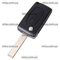 Корпус ключа Citroen Peugeot 2 кнопки лезвие HU83 CE0523