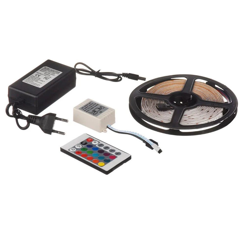 Світлодіодна стрічка RIAS 5050 LED RGB в бухті 4.5 м різнобарвна (4_00327)