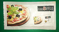 Одноразовая влажная салфетка в индивидуальной упаковке саше 60х120мм Пицца