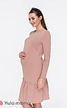 Сукня для вагітних та годуючих з теплого трикотажу з начосом Joi S Юла Мама Бежевий, фото 3