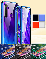 Магнитный металл чехол FULL GLASS 360° для REALME 5 Pro / OPPO REALME Q /