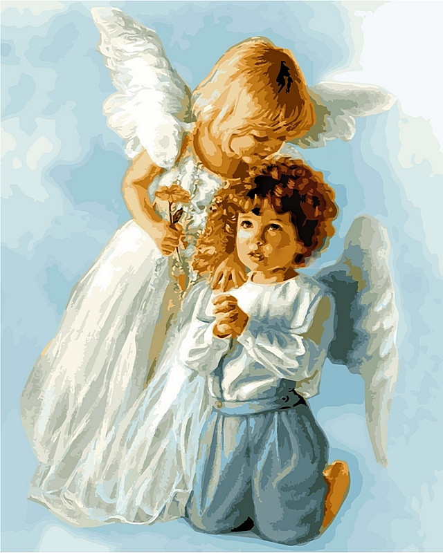 Розмальовка за номерами Ангельські діти худ. Кук Сандра (VP434) Турбо 40 х 50 см