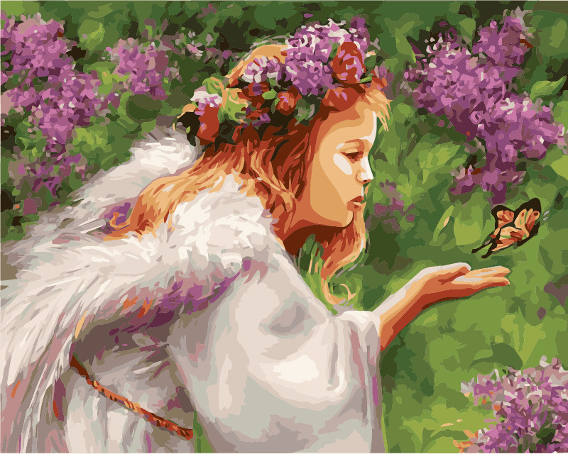Розмальовка за номерами "Поцілунок метелика" худ. Бондар Наталія (VP435) Турбо 40 х 50 см