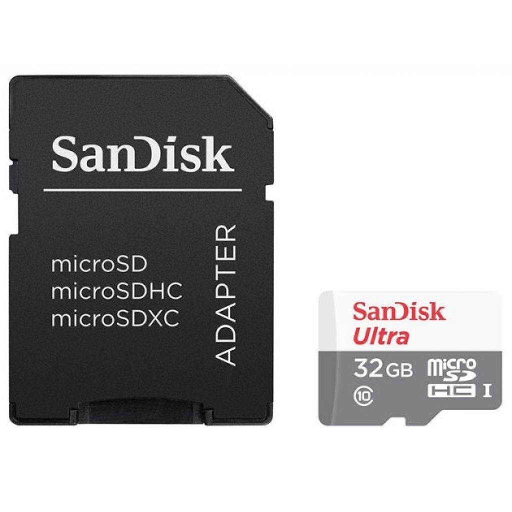 Карта пам`яті 32Gb Micro-SDHC(UHS-1) SanDisk 80Mb/s (adapter)class10