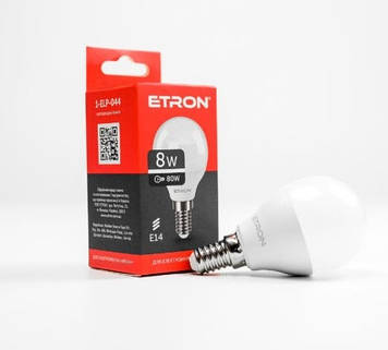 Лампа "Etron Light Power" LED 1-ELP-044 G45 8Вт. 4200K E14(10)