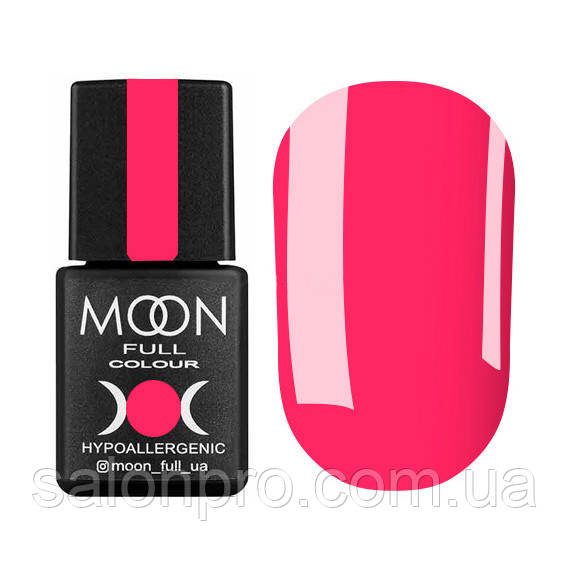 Гель-лак Moon Full Neon № 709 (рожевий насичений, неон), 8 мл