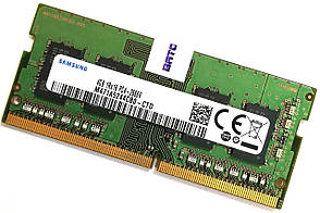 Оперативна пам'ять для ноутбука Samsung SODIMM DDR4 4Gb 2666MHz PC4-21300S 1R16 CL19 (M471A5244CB0-CTD) Б/У