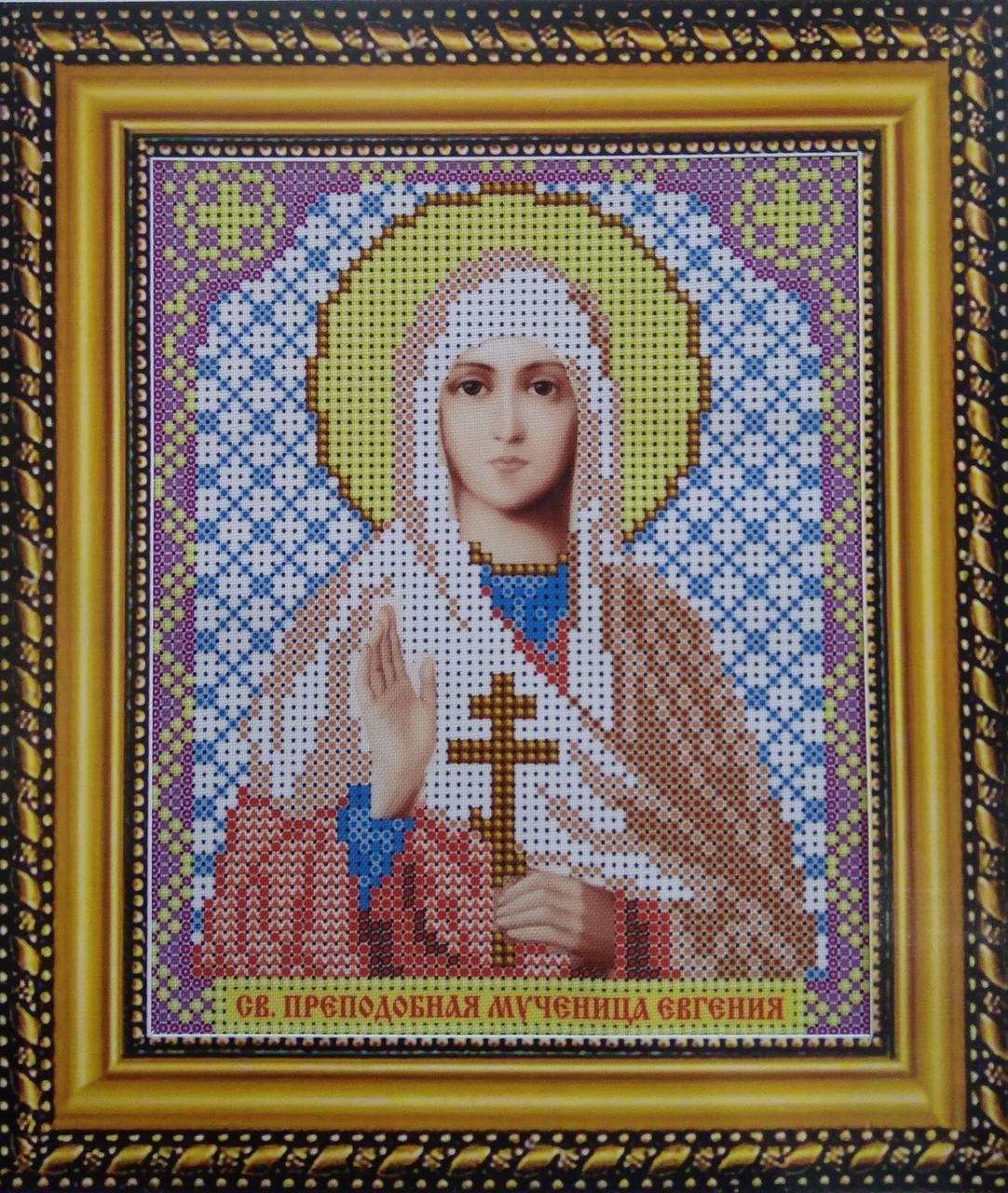 Набір для вишивання бісером ікона Свята Преподобна Мучениця Євгена VIA 5051, фото 1