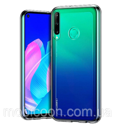 Чохол силіконовий для Huawei P40 Lite E прозорий (хуавей п40 лайт е), фото 1