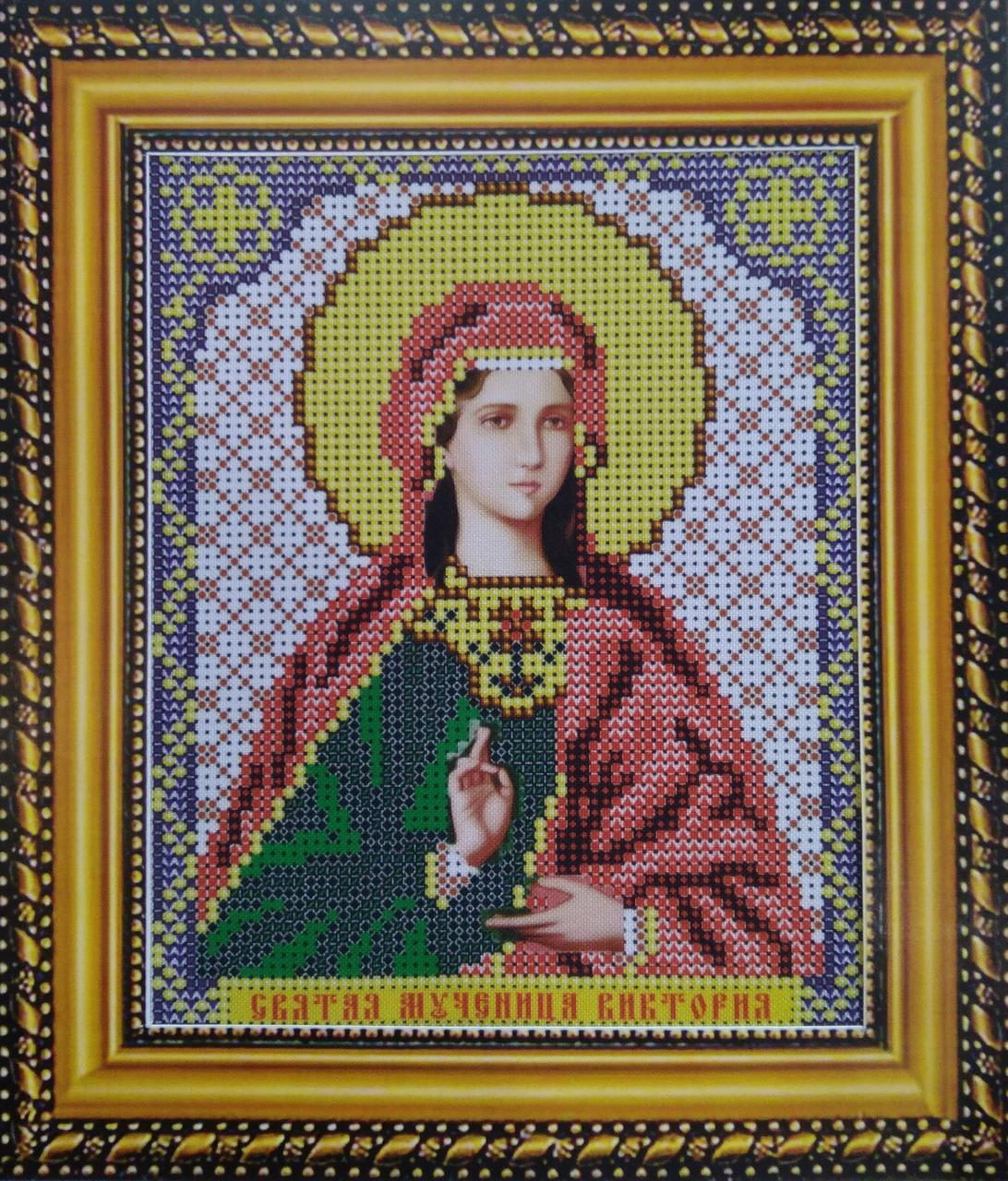 Набір для вишивання бісером ікона Свята Мучениця Виктория VIA 5061, фото 1
