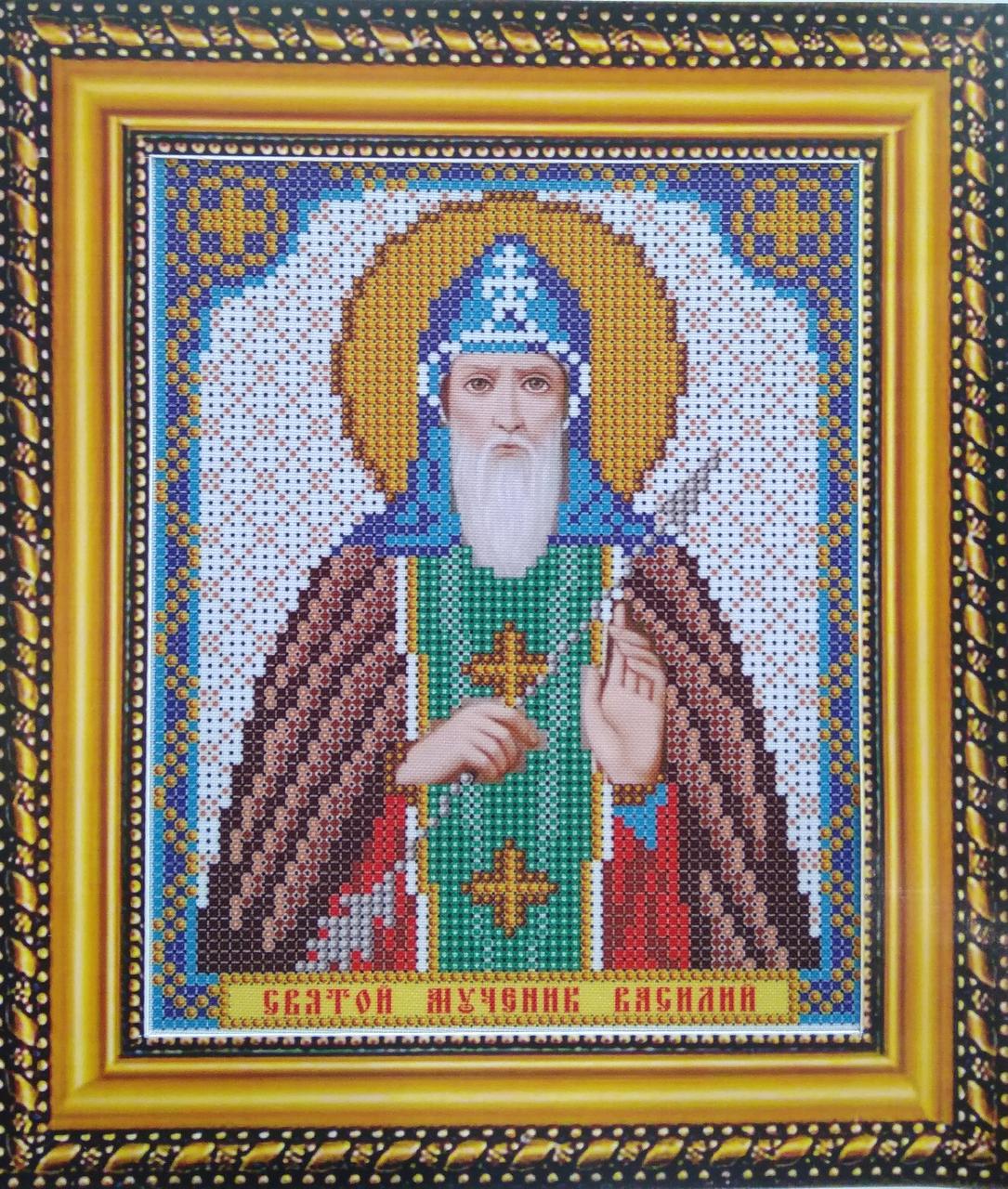 Набір для вишивання бісером ікона Святий Мученик Василий VIA 5089