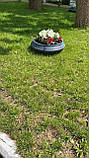 Вазон вуличний ф 750 мм, садово - парковий пластиковий для квітів (Термочаша - подвійні стінки) Сірий граніт, фото 4