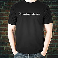 Черная футболка со своим аккаунтом инстаграм