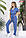 Синій жіночий комбінезон на літо розміри від S до XXXL "Кайла", фото 4