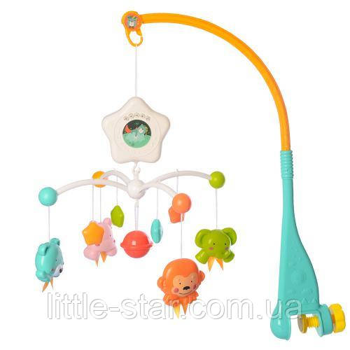 Дитяча карусель на ліжечко,9 подвескок,музика,світло,на батарейках